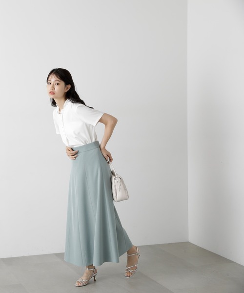 「N.（N. Natural Beauty Basic）」 半袖ブラウス MEDIUM ブラック系その他 レディース_画像3