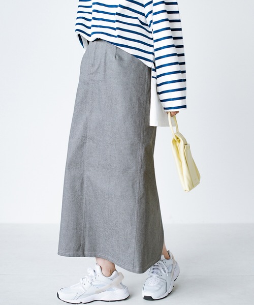 「haco!」 デニムスカート X-LARGE グレー レディース_画像8