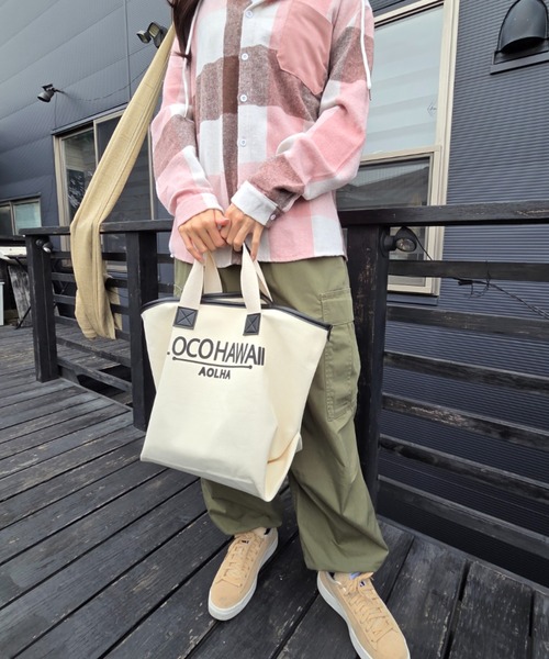 Loco Ocean（ロコオーシャン） トートバッグ ハワイロゴキャンバス