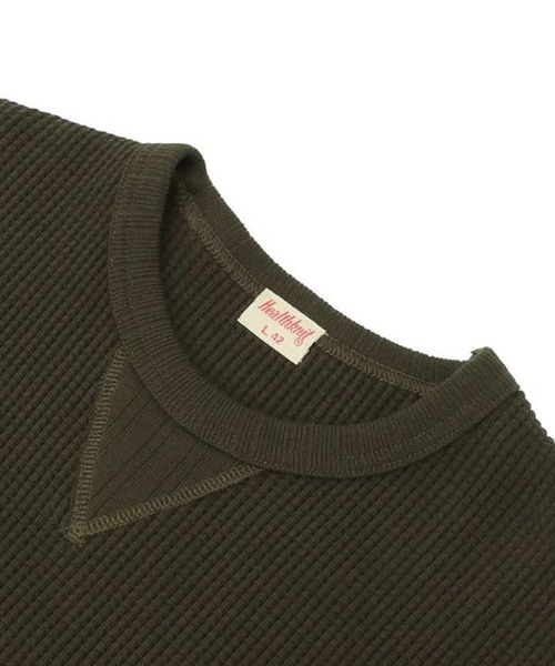 「Healthknit」 長袖Tシャツ S オフホワイト メンズ_画像2