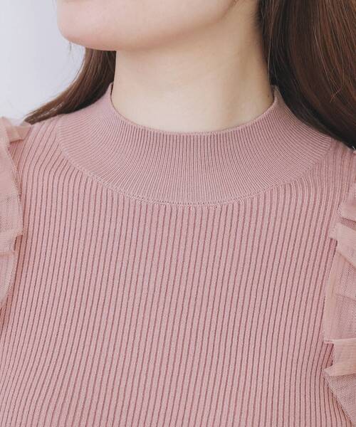 index（インデックス） ニット セーター ショルダーチュールフリル