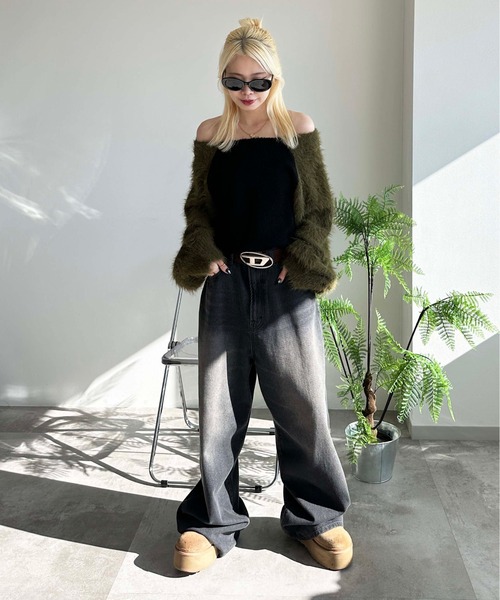 「sedacle girl」 長袖ニット FREE カーキ レディース_画像5