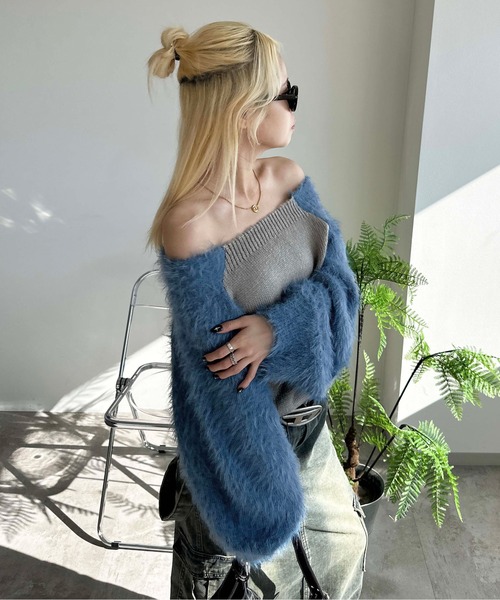 「sedacle girl」 長袖ニット FREE カーキ レディース_画像9