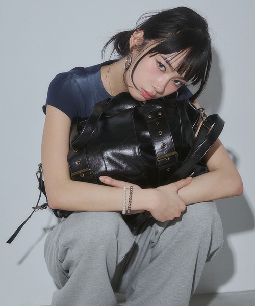 ENVYM（アンビー） ショルダーバッグ バッグ スタッズ フェイクレザー
