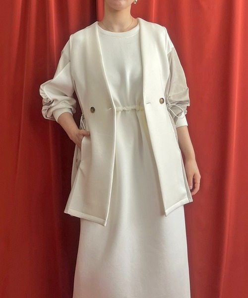 「LHELBIE」 長袖ワンピース M ブラック レディース_画像6