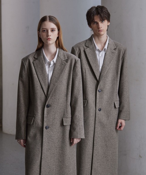 CLEL（クレイル） チェスターコート S グレー メンズ : ZOZOTOWN Yahoo