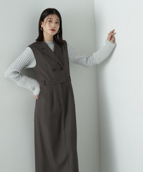 「N.（N. Natural Beauty Basic）」 ノースリーブワンピース MEDIUM ブラウン レディースの画像