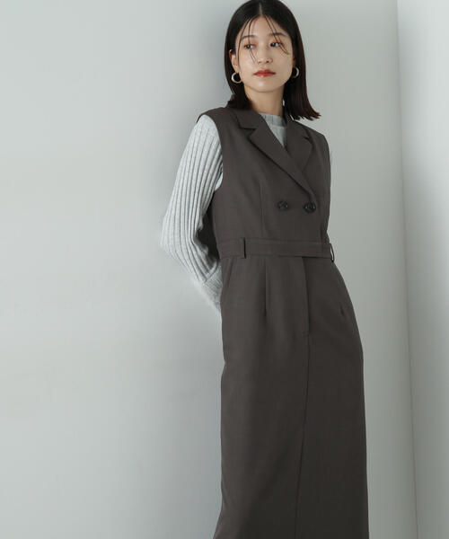 「N.（N. Natural Beauty Basic）」 ノースリーブワンピース MEDIUM ブラウン レディースの画像