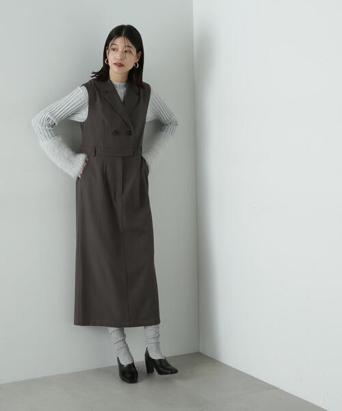 「N.（N. Natural Beauty Basic）」 ノースリーブワンピース MEDIUM ブラウン レディースの画像