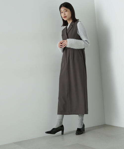 「N.（N. Natural Beauty Basic）」 ノースリーブワンピース MEDIUM ブラウン レディースの画像