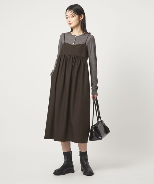 【1度着用のみ美品】ゆったりシルエット ブラウス キャミソール付き Aライン PROTAGONISTA（プロタゴニスタ） ワンピース 「別注」「PROTAGONISTA