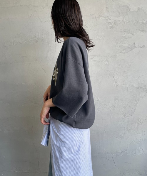 「AMERICANA」 スウェットカットソー ONE SIZE ブラウン レディース_画像3