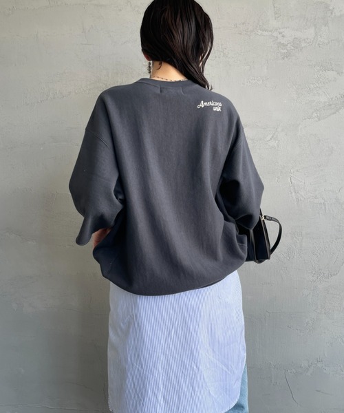 「AMERICANA」 スウェットカットソー ONE SIZE ブラウン レディース_画像4