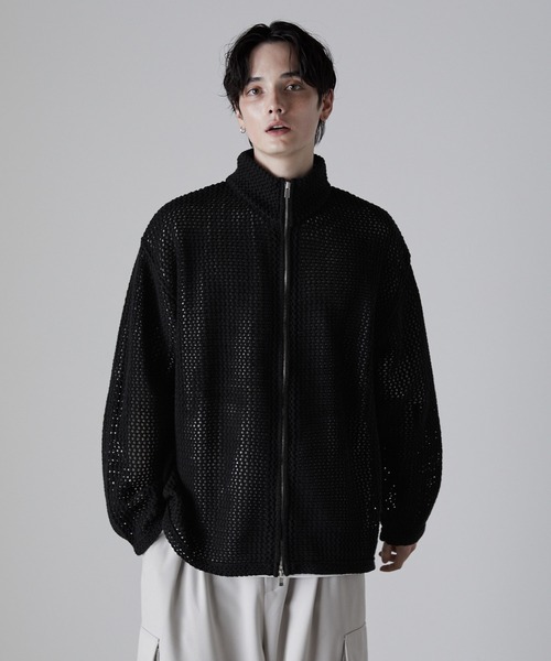 「CLEL」 ニットカーディガン M ブルー メンズ_画像2