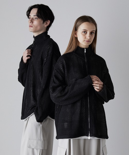 「CLEL」 ニットカーディガン M ブルー メンズ_画像7