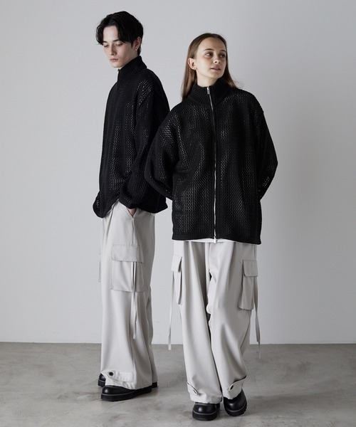 「CLEL」 ニットカーディガン M ブルー メンズ_画像8