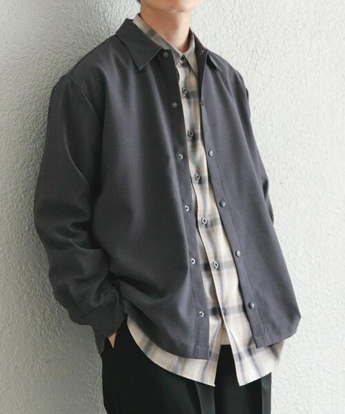 【未使用級✨】アーバンリサーチ シャツ ジャケット トップス ネイビー ロング丈 LINEN SHIRTS JACKET（その他アウター）｜URBAN RESEARCH（アーバン