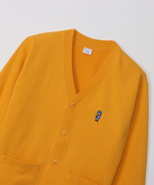 「Champion」 カーディガン LARGE イエロー メンズ_画像4