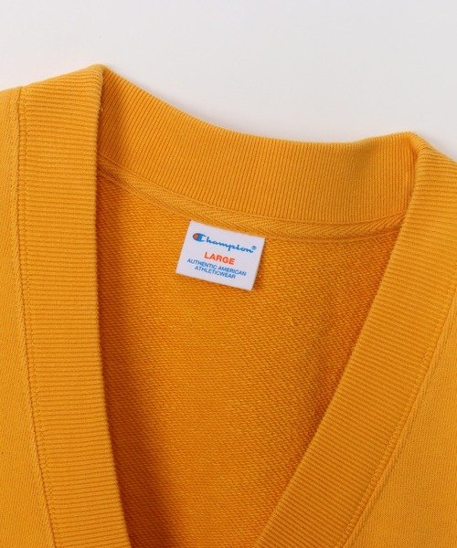 「Champion」 カーディガン LARGE イエロー メンズ_画像5