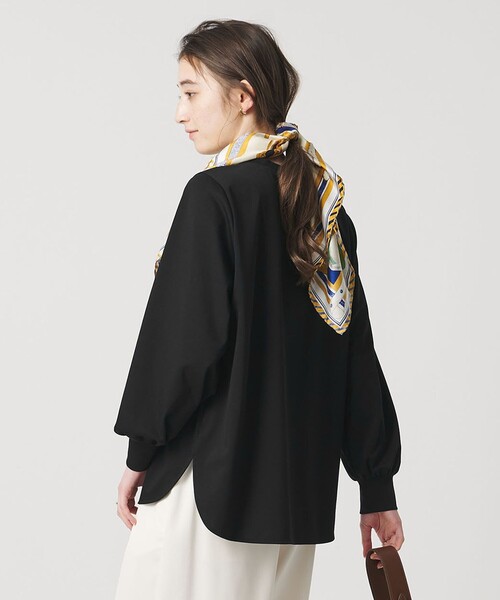 UNITED ARROWS ブラック 長袖カットソー D.O UNITED ARROWS BY DAISUKE OBANA＞ TFT DLMN L/S CREW BLACK