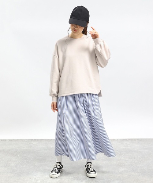 「GLOBAL WORK Smile Seed Store」 スウェットカットソー MEDIUM ブラック レディース_画像2