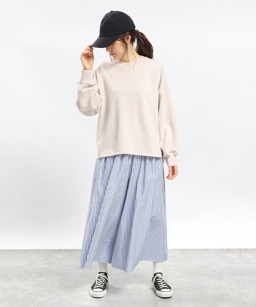 「GLOBAL WORK Smile Seed Store」 スウェットカットソー MEDIUM ブラック レディース_画像3