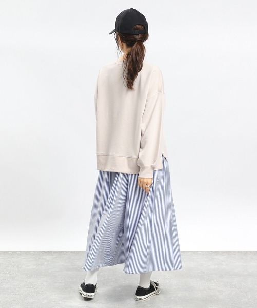 「GLOBAL WORK Smile Seed Store」 スウェットカットソー MEDIUM ブラック レディース_画像5