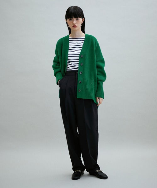 「ADAM ET ROPE'」 ニットカーディガン FREE チャコールグレー レディース_画像2