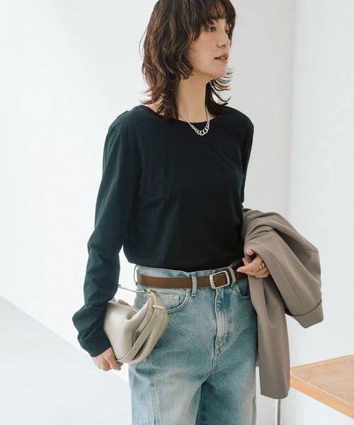 tシャツ 「着回し力抜群」2wayセミシアーロンTee レディースの画像