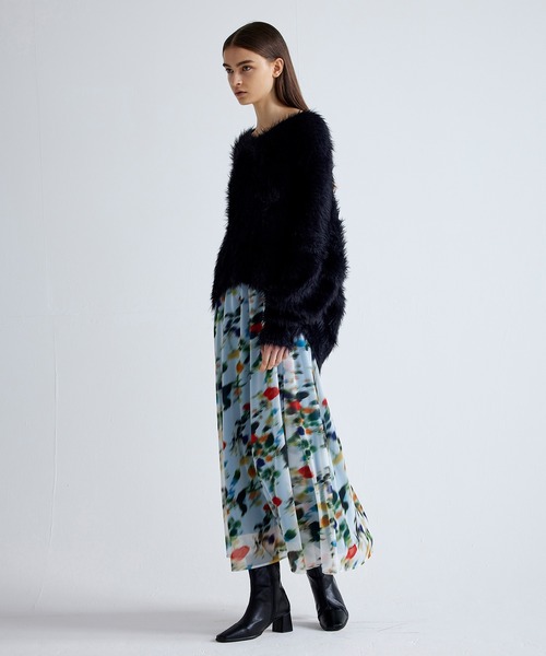 「NOISE MAKER」 ロングスカート 36 ブラック レディース_画像2