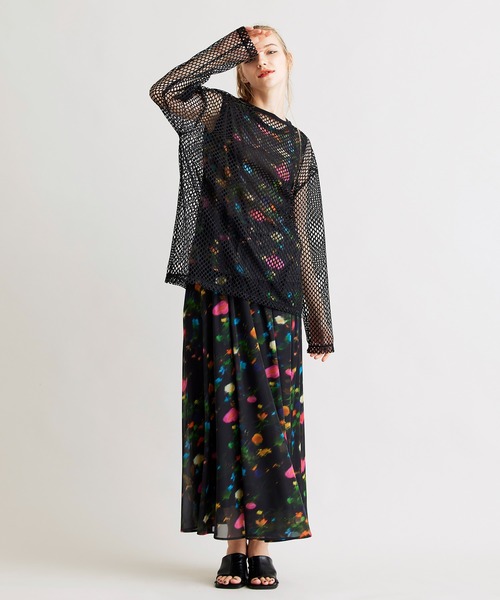 「NOISE MAKER」 ロングスカート 36 ブラック レディース_画像8