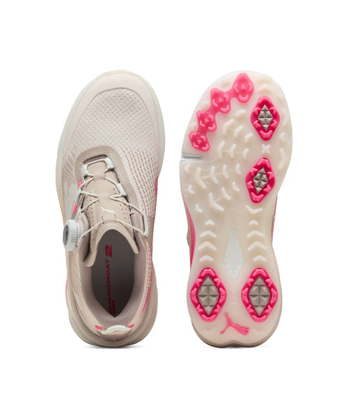 PUMA ゴルフシューズ ベージュ・茶色・ピンク PUMA（プーマ） 防水 スニーカー ウィメンズ ゴルフ シャドウキャット
