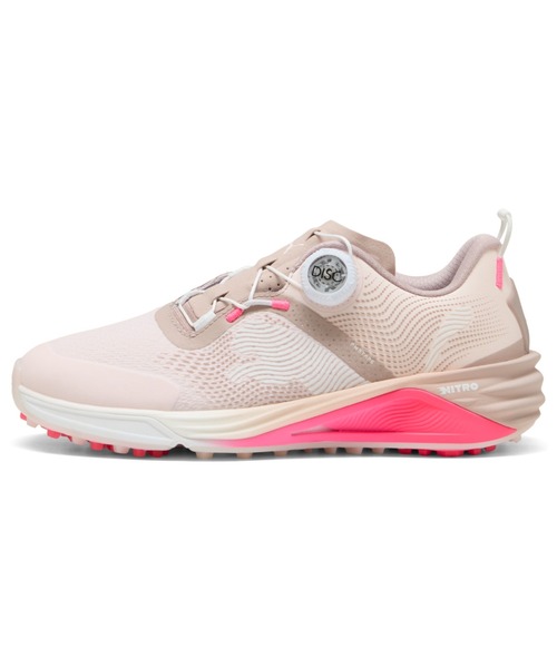 ゴルフシューズ PUMA スニーカー 23cm ホワイト ブラウン ピンク PUMA（プーマ） ゴルフシューズ 防水 スニーカー ウィメンズ ゴルフ