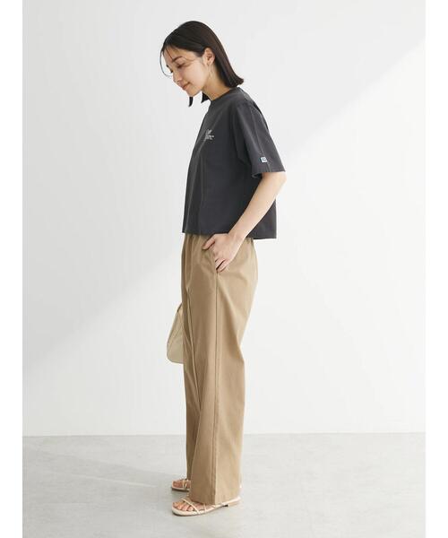 「Green Parks」 「chocol raffine robe」イージーパンツ FREE 杢グレー レディース_画像3