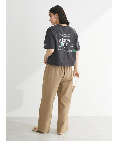 「Green Parks」 「chocol raffine robe」イージーパンツ FREE 杢グレー レディース_画像4