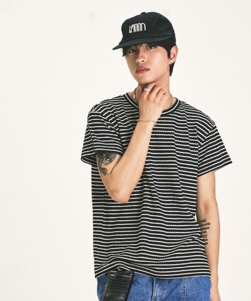 LA MER MA MAISON tシャツ LA MER MA MAISON／ボーダーCAPスリーブ