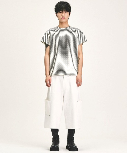 LA MER MA MAISON tシャツ LA MER MA MAISON／ボーダーCAPスリーブ