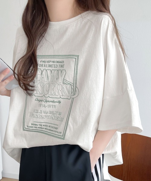 「Java」 半袖Tシャツ MEDIUM ベージュ レディース_画像4