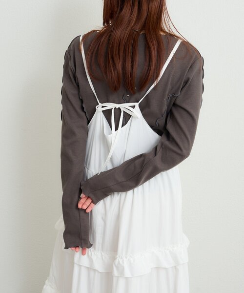 「w closet」 キャミソールワンピース FREE ブラック レディース_画像9