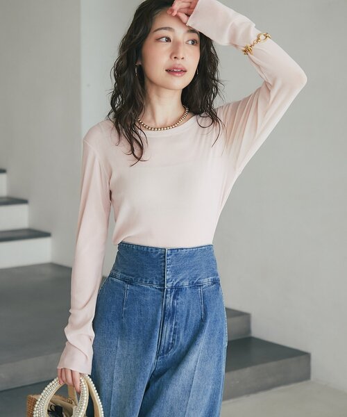 「La boutique BonBon」 長袖カットソー FREE ピンク レディースの画像