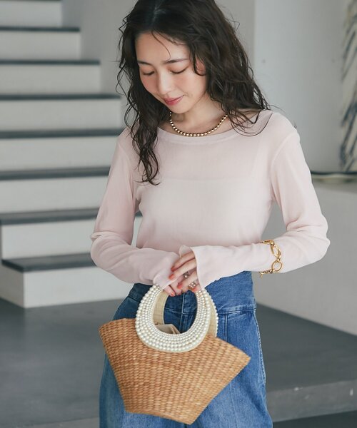 「La boutique BonBon」 長袖カットソー FREE ピンク レディースの画像