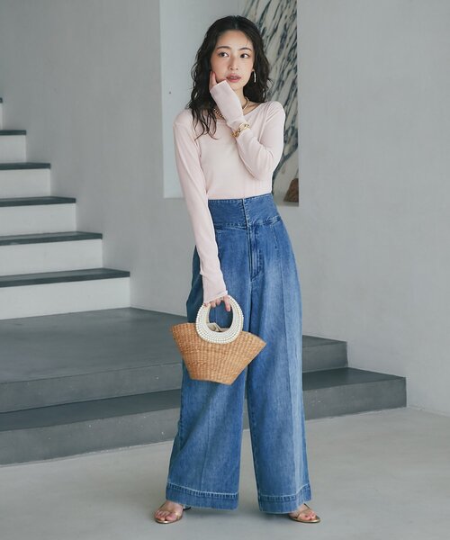 「La boutique BonBon」 長袖カットソー FREE ピンク レディースの画像