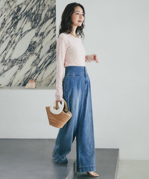 「La boutique BonBon」 長袖カットソー FREE ピンク レディースの画像