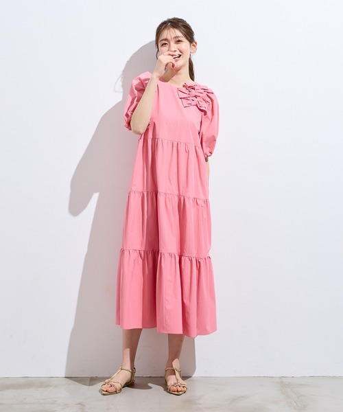 Rose Tiara(ローズティアラ) ワンピース 半袖 「接触冷感/UVカット Rose Tiara(ローズティアラ) ワンピース 半袖 「接触冷感/UVカット