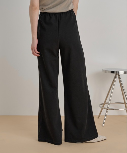 LOSCa スウェットパンツ ジャージ ラップスカート付き フレア
