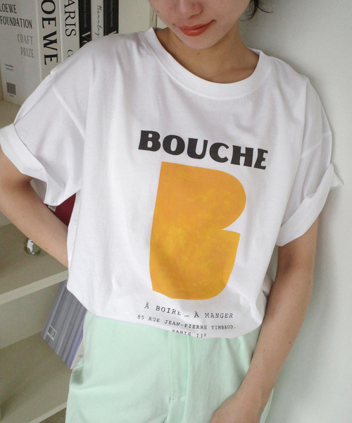 SLOBE IENA（スローブイエナ） tシャツ BOUCHE SLOBE別注 LOGO TEE