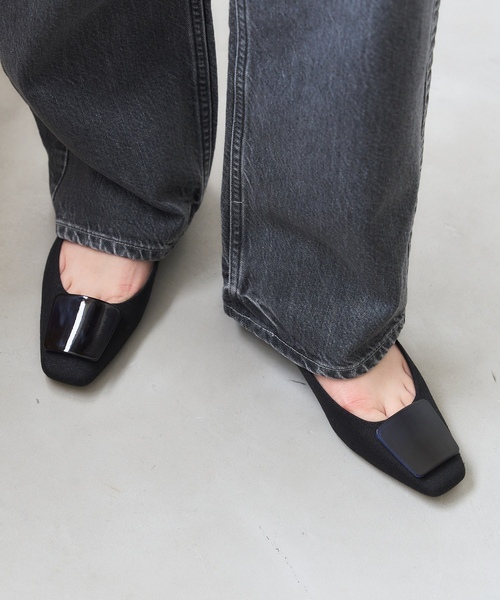 「LE TALON」 パンプス 23cm ブラック×ブラック レディース_画像4