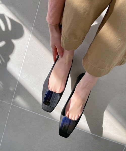 「LE TALON」 パンプス 23cm ブラック×ブラック レディース_画像8