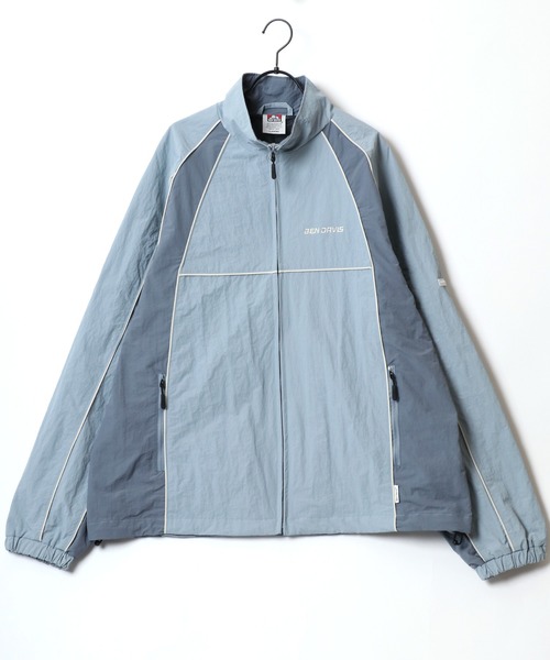「BEN DAVIS」 ナイロンブルゾン M ブルーグレー メンズ_画像4