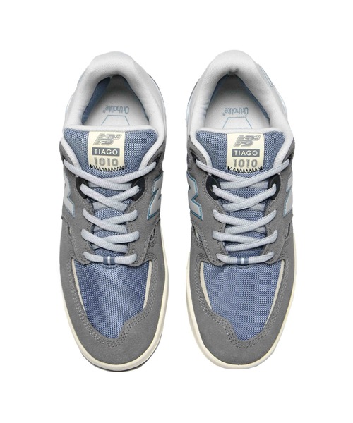 「New Balance」 ローカットスニーカー 26.5cm グレー×ホワイト メンズ_画像5